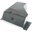 Panasonic WhisperValue DC gray plastic transfer register box with angled top and mounting base.