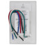 White rectangular wall-mounted control panel with digital display, preset buttons, and attached black cord.