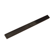Oil-rubbed bronze linear drain with horizontal grate pattern, 42 inches long.