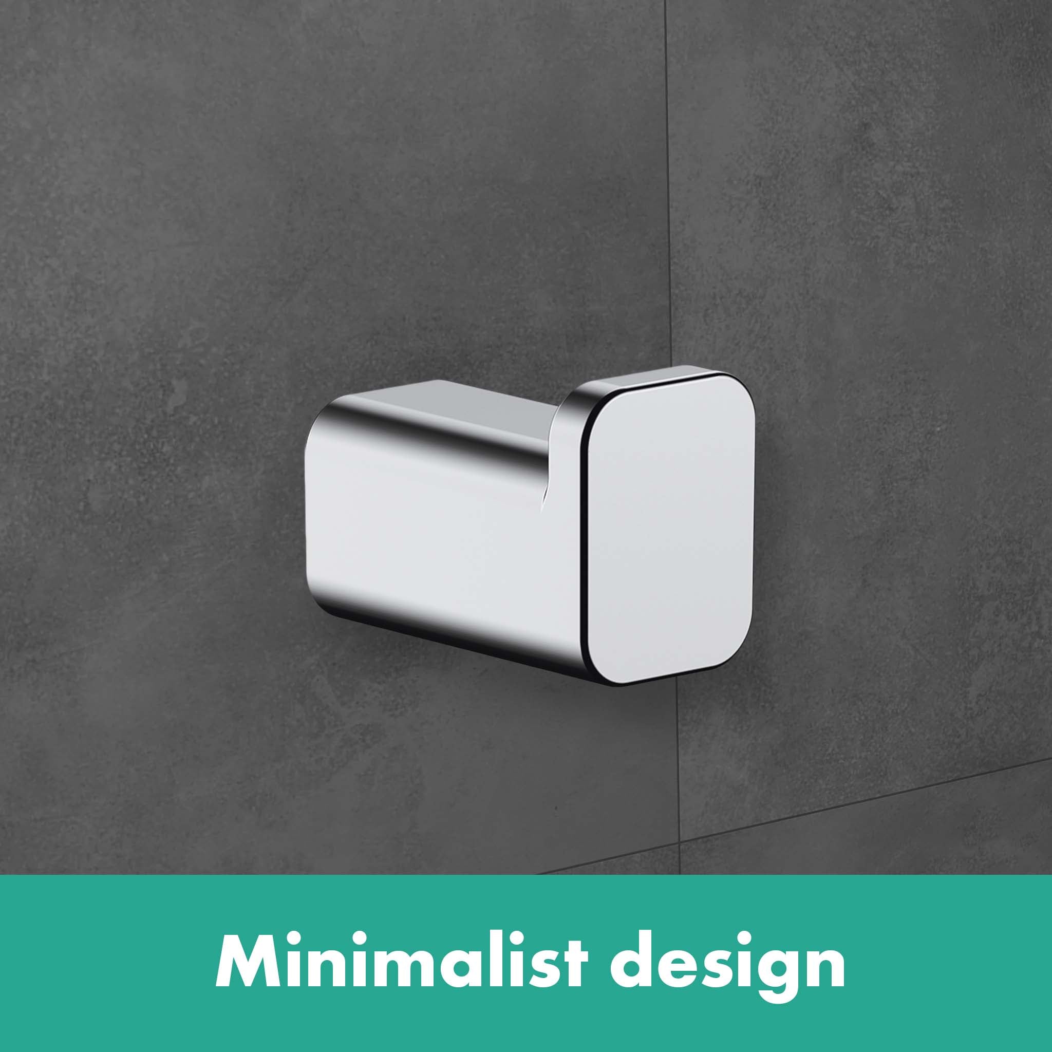 Hansgrohe 41742340 AddStoris Single hook in Brushed Black Chrome