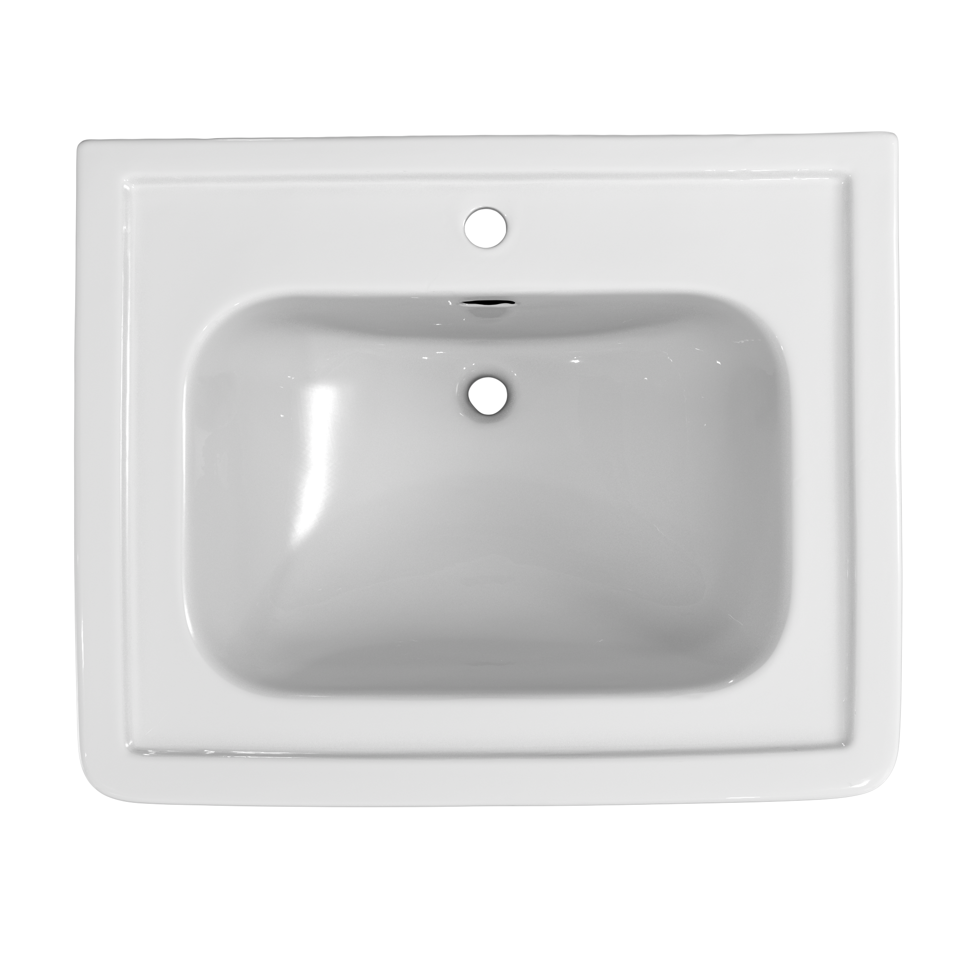 Toto Promenade Pedestal Rectangular 27-1/2" x 22-1/4" Bathroom Sink and Shroud for Single Hole Faucets in Cotton White