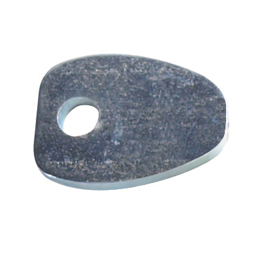 Dark gray arrowhead-shaped cutter head with circular mounting hole and metallic edge band.