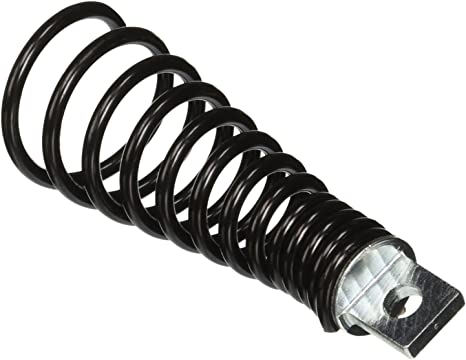 Black metal corkscrew retrieval tool with coiled spring design and threaded connector end.