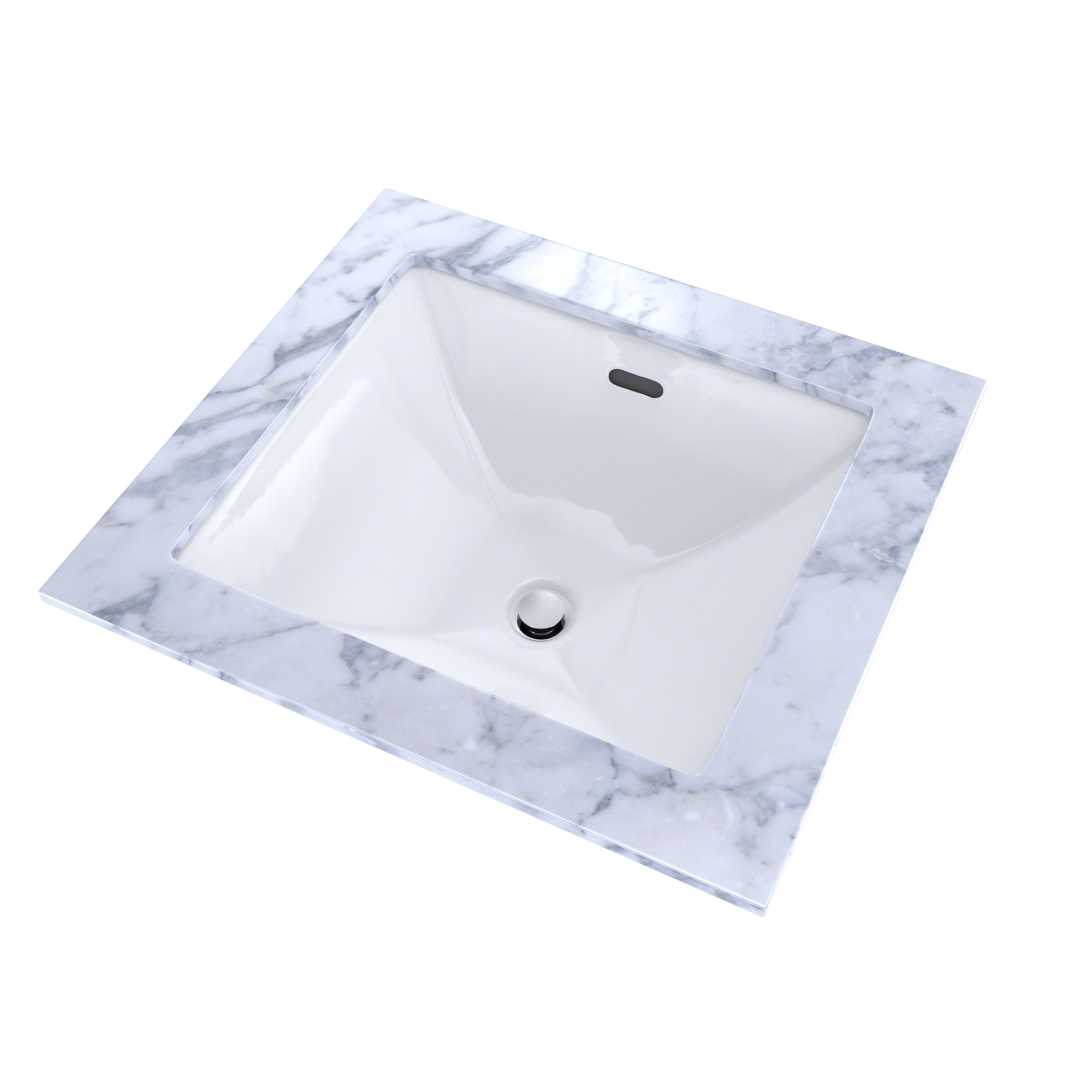 Toto Legato Rectangular Undermount Bathroom Sink With CeFiONtect, Cotton White