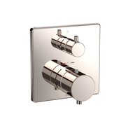 Toto Square Thermostatic Mixing Valve with Two-Way Diverter Shower Trim, Polished Nickel - TBV02404U#PN