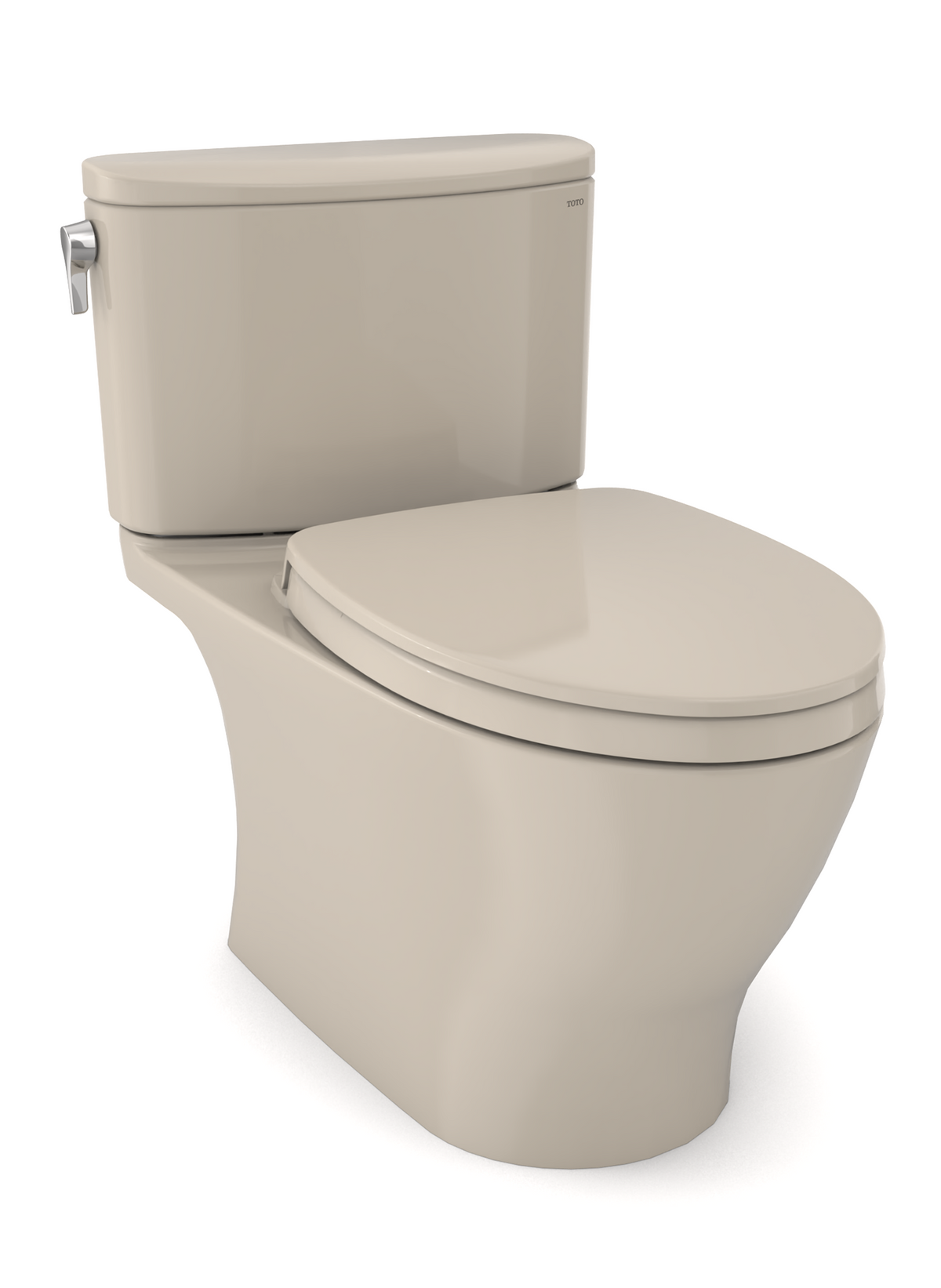 Toto Aquia IV Two Piece Elongated Auto Flush Washlet+ Ready Toilet with CEFIONTECT Dual Flush 0.9 and 1.28 GPF with SS124 SoftClose Seat in Bone