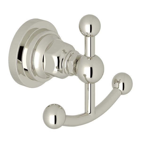 Rohl San Giovanni Double Robe Hook in Polished Nickel - A1481LIPN