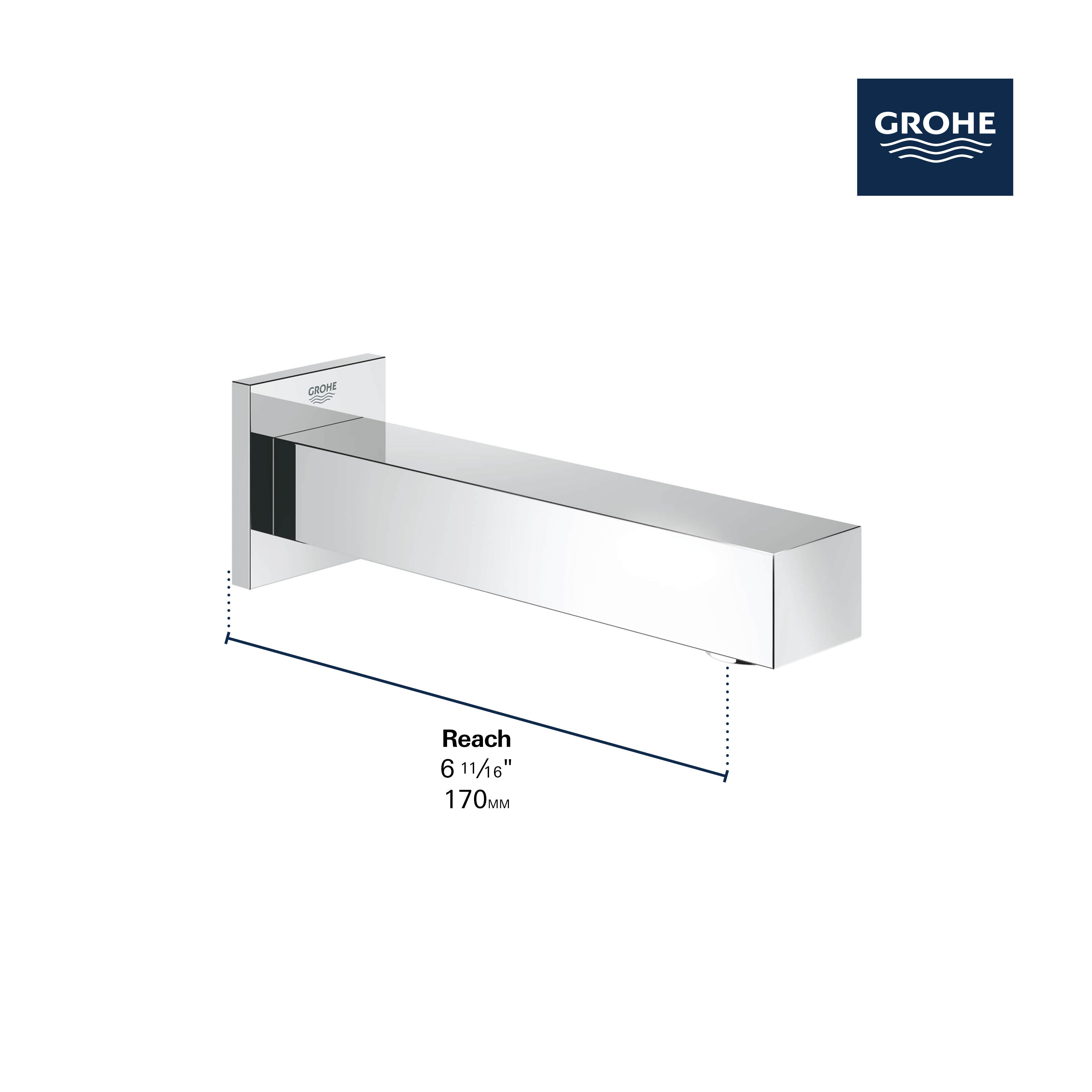 Grohe 13305000 Eurocube Tub Spout Chrome