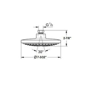Grohe 27492000 Euphoria Cosmopolitan 180 1-Spray Fixed Shower Head Starlight Chrome