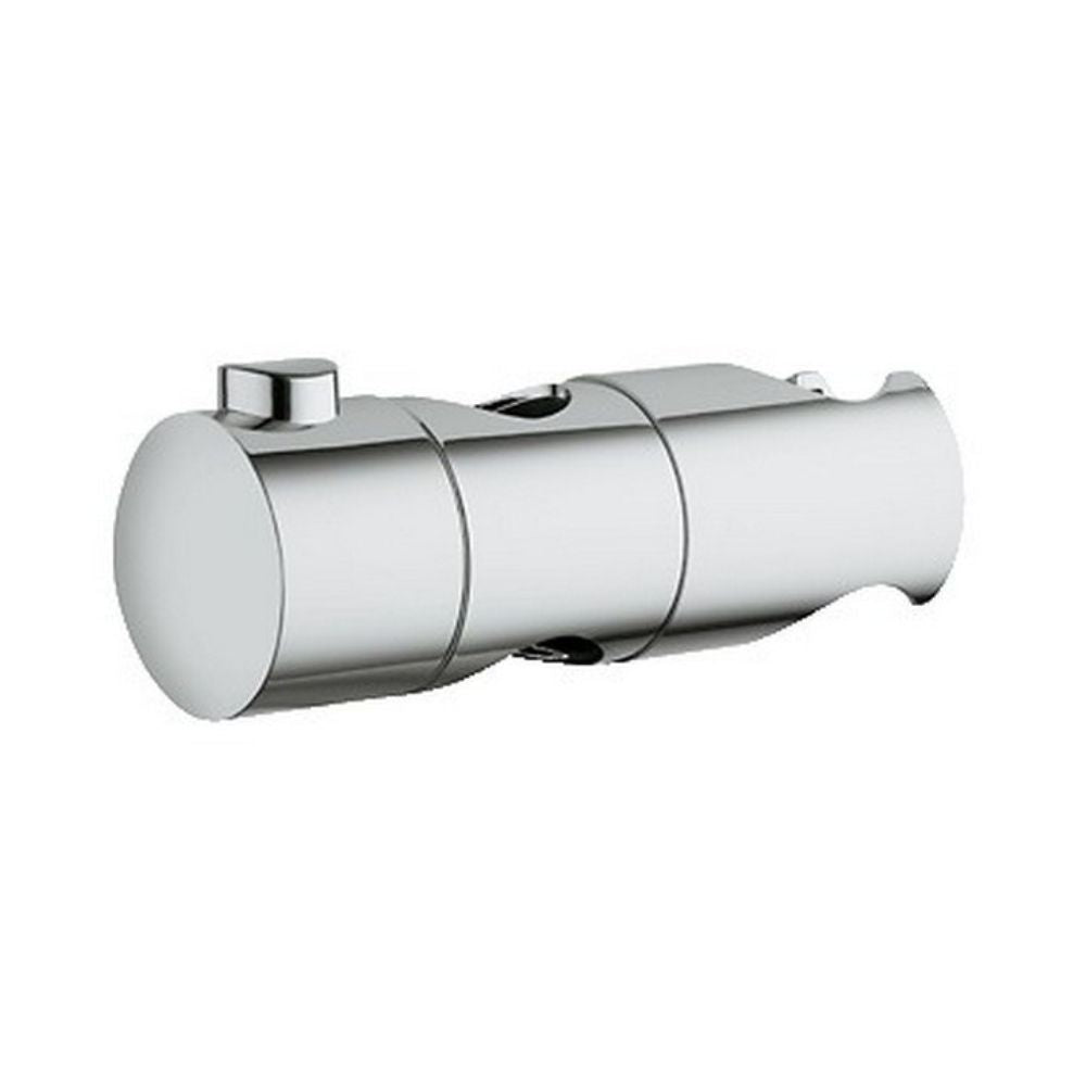 Chrome glide element repair part with cylindrical body and square mounting bracket.