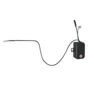 Black Grohe control unit with attached cord and connectors for electronic faucet system.