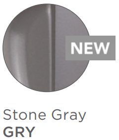 Stone grey circular finger touch drain plug with vertical seam detail.