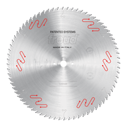 Freud LU2A38 circular saw blade with carbide teeth and center bore, marked "Patented Systems" and "Made in Italy."