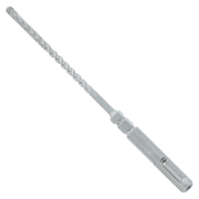 SDS-Plus concrete anchor hammer drill bit with carbide head and twisted flutes.