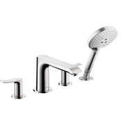 Hansgrohe 31404001 Metris 4-Hole Roman Tub Set Trim with 1.75 GPM Handshower in Chrome