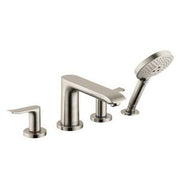 Hansgrohe 31404821 Metris 4-Hole Roman Tub Set Trim with 1.75 GPM Handshower in Brushed Nickel