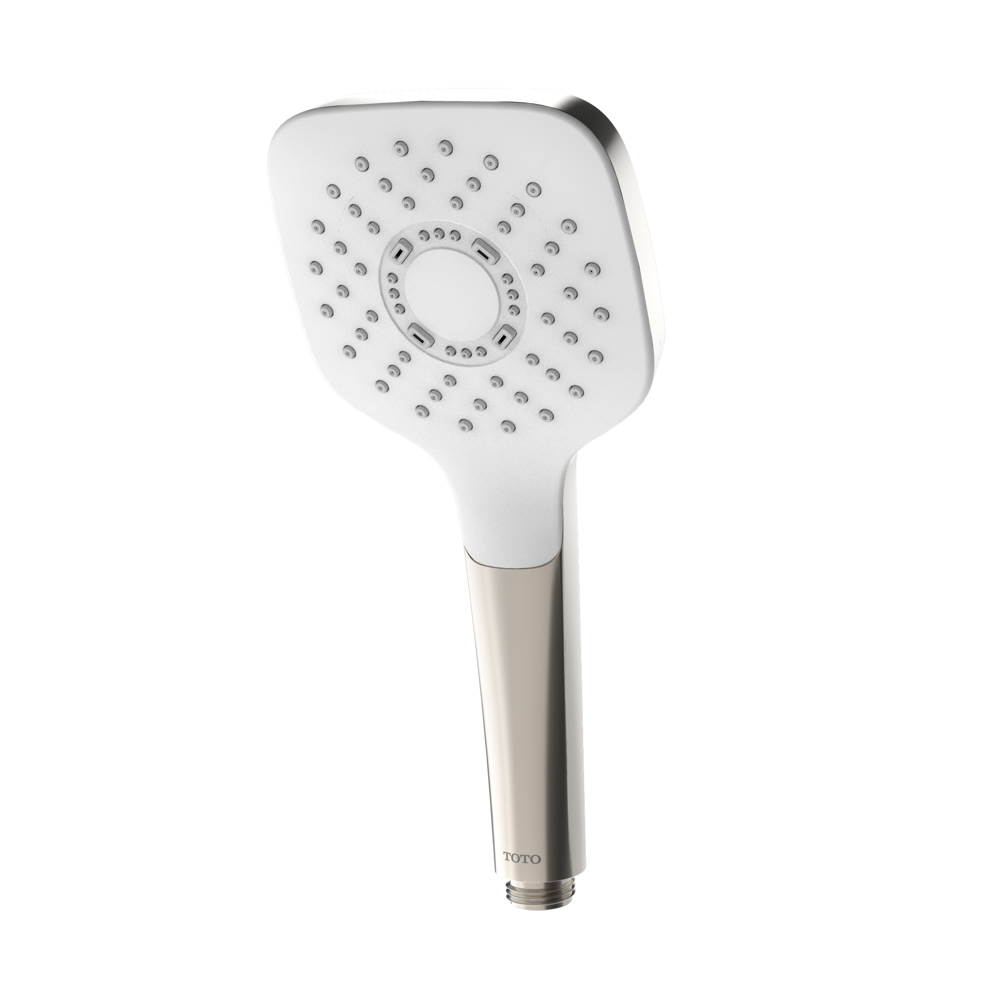 Toto G Series Square Single Spray 4 inch 1.75 GPM Handshower with COMFORT WAVE Technology, Polished Nickel - TBW02010U4#PN
