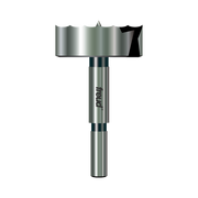 Freud PB-014 Forstner bit with wide cutting head and cylindrical metal shaft, 1-7/8 inch diameter.