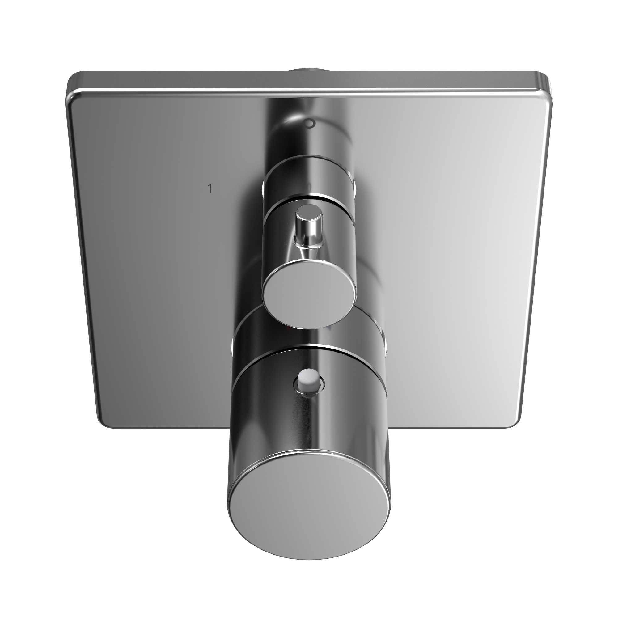 Toto Square Thermostatic Mixing Valve with Two-Way Diverter Shower Trim, Polished Chrome - TBV02404U#CP