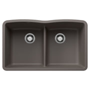 Blanco 443106: Diamond Equal Double Low Divide Sink - Volcano Gray