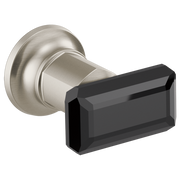 Brizo Invari Two-Handle Wall Mount Tub Filler Black Crystal Knob Handle Kit