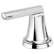 Polished chrome bidet lever handle with cylindrical base and horizontal handle arm.