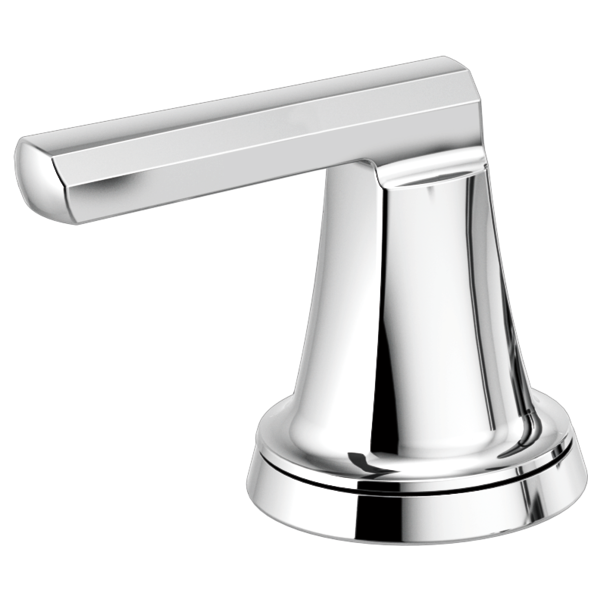 Polished chrome bidet lever handle with cylindrical base and horizontal handle arm.