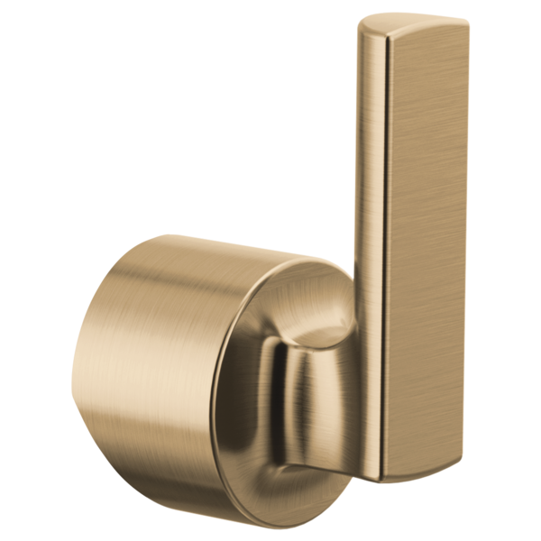 Brushed gold lever handle kit with cylindrical and rectangular components for bar faucet installation.