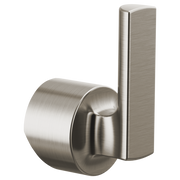 Stainless steel lever handle kit with cylindrical and rectangular components for bar faucet installation.