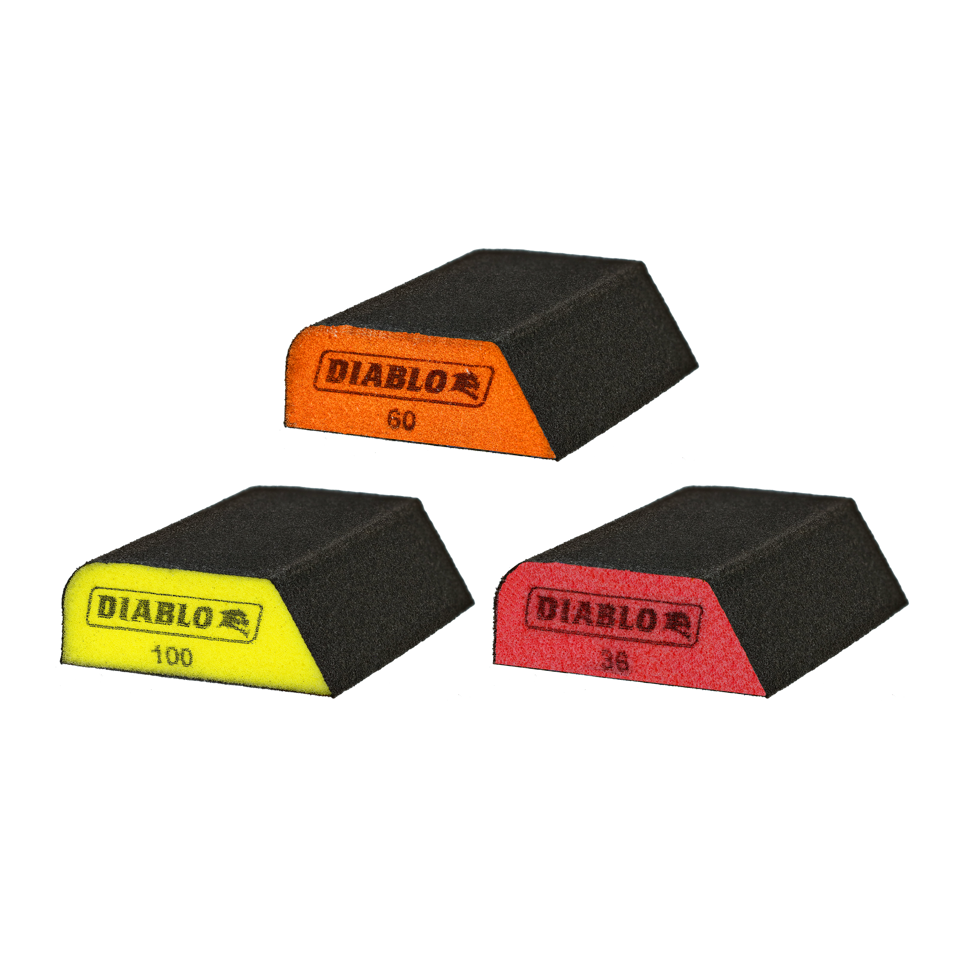 Diablo DFBCOMBAST03G Dual-Edge Assorted Pack Sanding Sponge (3-Piece)