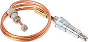 Copper thermocouple with metal connectors and probe tip, approximately 18 inches long.
