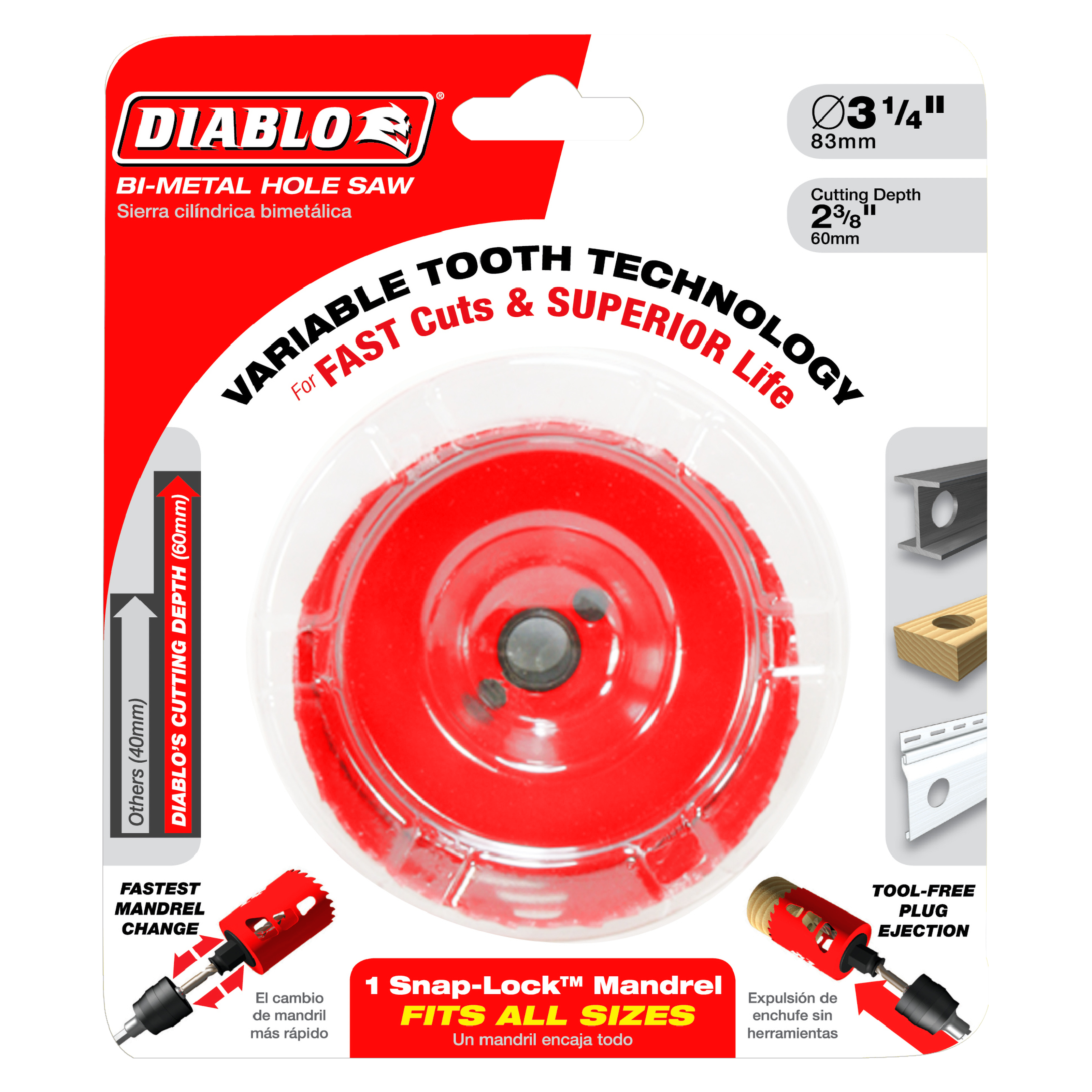 Diablo DHS3125 3-1/8 in. Hole Saw