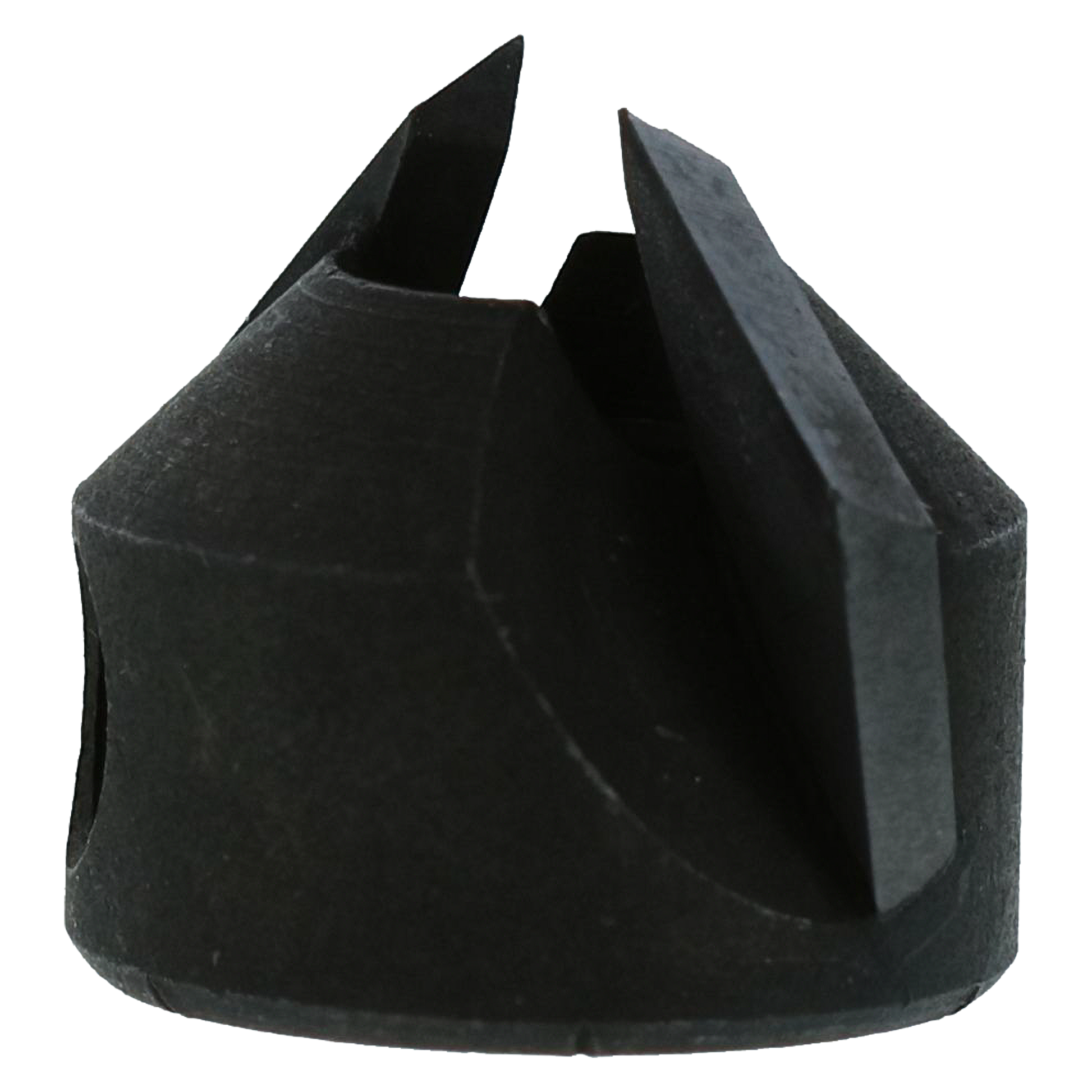 Carbide tipped boring bit with pointed cutting edges and cylindrical body in dark gray/black finish.