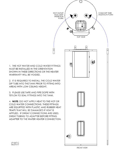 HTP Everlast Medium Duty 3 Element Commercial Electric Water Heater 100 Gallon