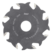 Freud FI102 4-inch circular saw blade with 8 teeth and carbide tips for biscuit joinery.