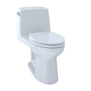 Toto UltraMax One Piece Elongated ADA Compliant Sleek Toilet 1.6 GPF with SS114 SoftClose Seat in Cotton White