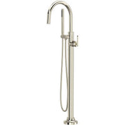 Rohl Apothecary Single Hole Floor Mount Tub Filler Trim in Polished Nickel - TAP05HF1LMPN