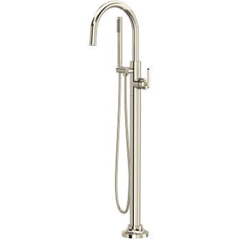 Rohl Apothecary Single Hole Floor Mount Tub Filler Trim in Polished Nickel - TAP05HF1LMPN