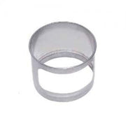 Clear plastic cylindrical sleeve guard with open top and bottom, showing hollow interior design.