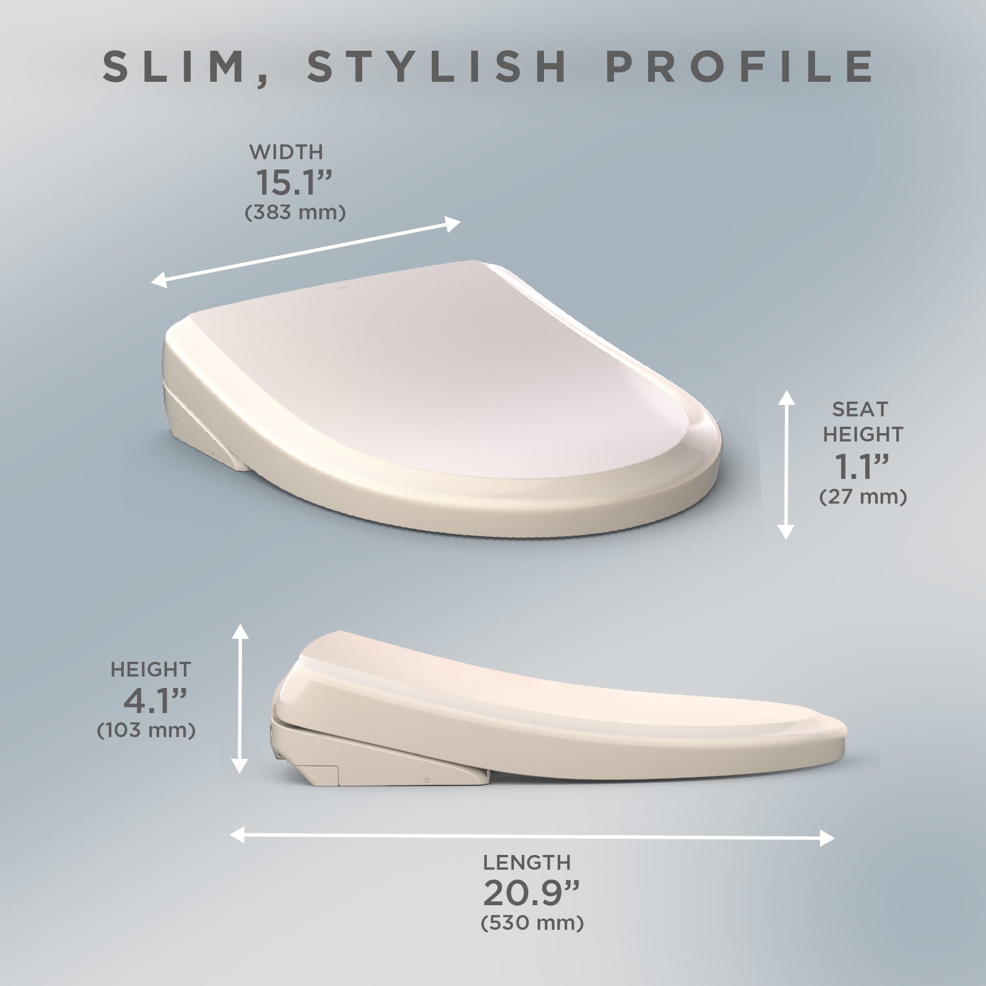 Toto S7A Bidet Seat with Remote - Classic Elongated in Sedona Beige