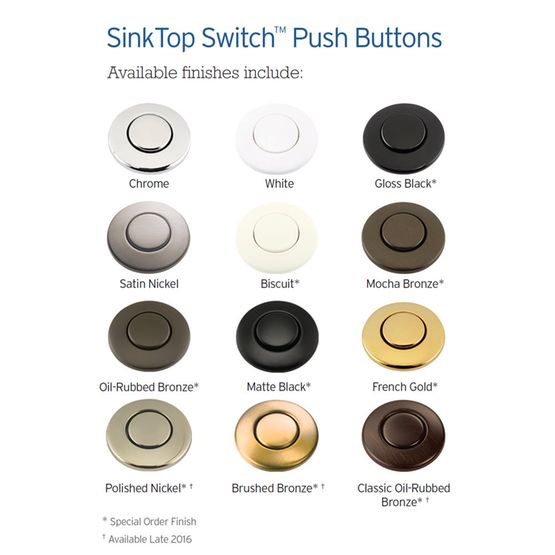 InSinkErator SinkTop Air Switch Dual Outlet, Includes Chrome and White Buttons - 76696