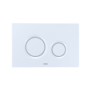 Toto Dual Flush Round Push Button Plate for Select Duofit In-Wall Tank Unit, White Matte - YT930#WH
