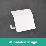 Hansgrohe 41753140 AddStoris Toilet Paper Holder with Cover in Brushed Bronze