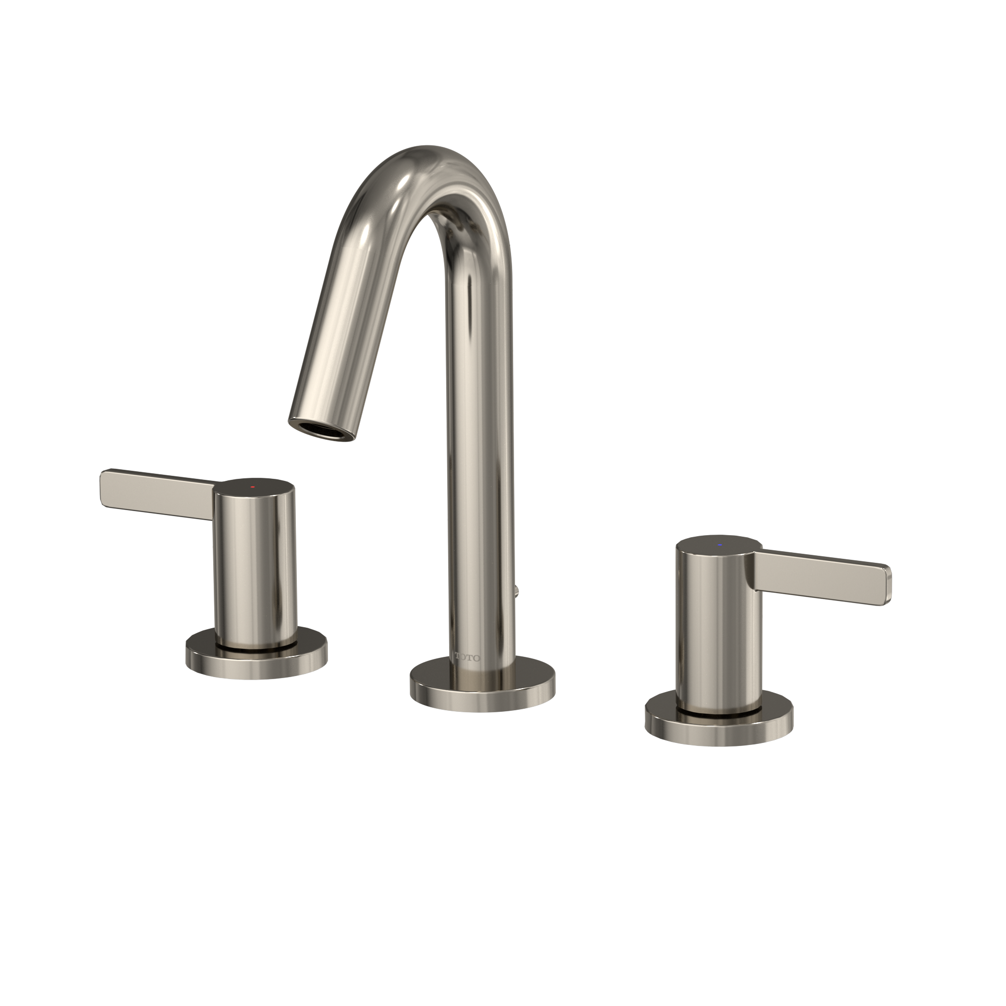 Toto GF Series 1.2 GPM Two Lever Handle Widespread Bathroom Sink Faucet, Polished Nickel
