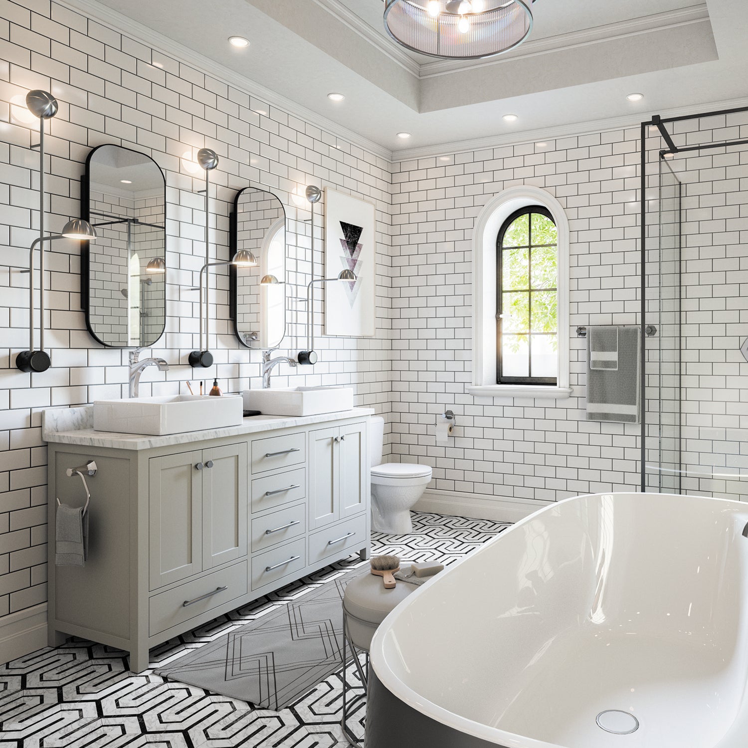 Hansgrohe 04835830 Locarno Towel Bar, 24" in Polished Nickel