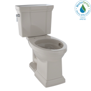 Toto Promenade II Two Piece Elongated Universal Height Toilet with CEFIONTECT 1.28 GPF Less Seat in Bone