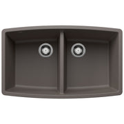 Blanco 443123: Performa Equal Double Bowl Sink - Volcano Gray