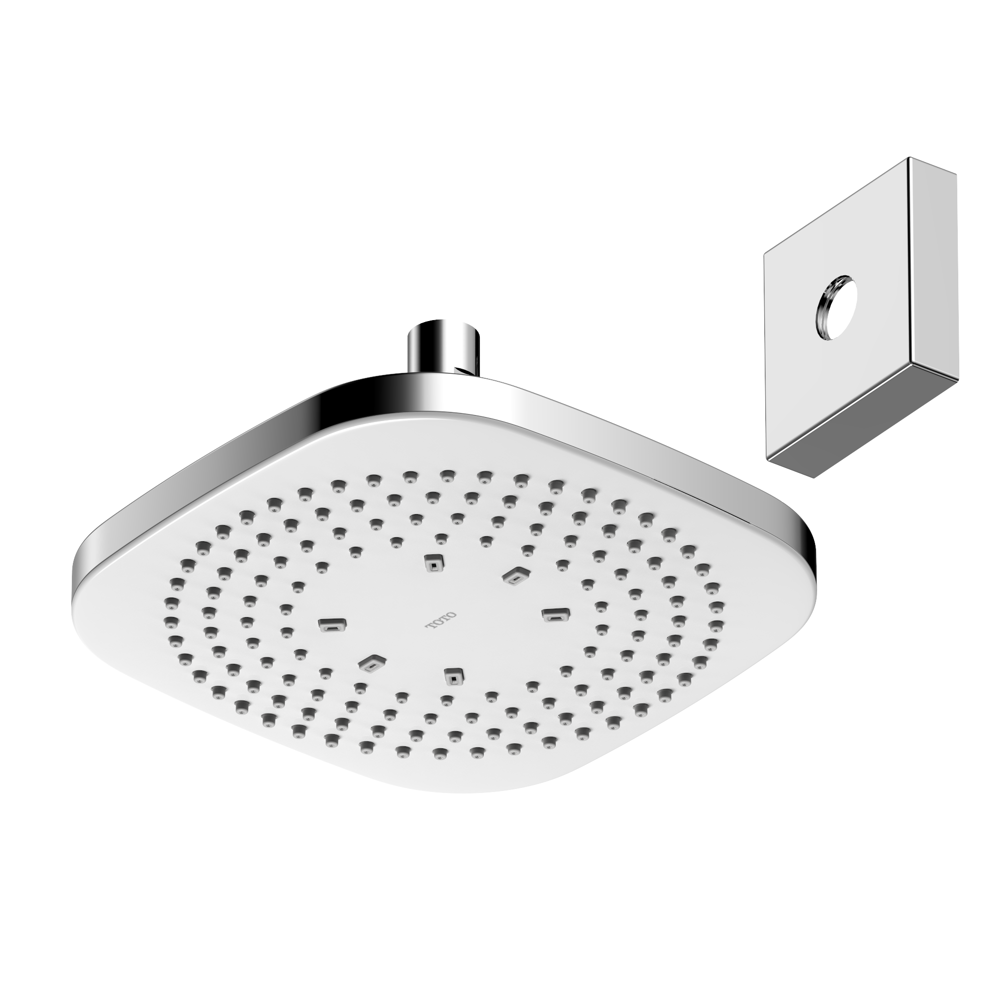 Toto G Series Square Single Spray 8.5 inch 1.75 GPM Shower Head with COMFORT WAVE Technology, Polished Chrome - TBW02003U4#CP