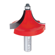 Freud 36-130 router bit with red cutting head, silver shank, and gray bearing collar for beading edges.