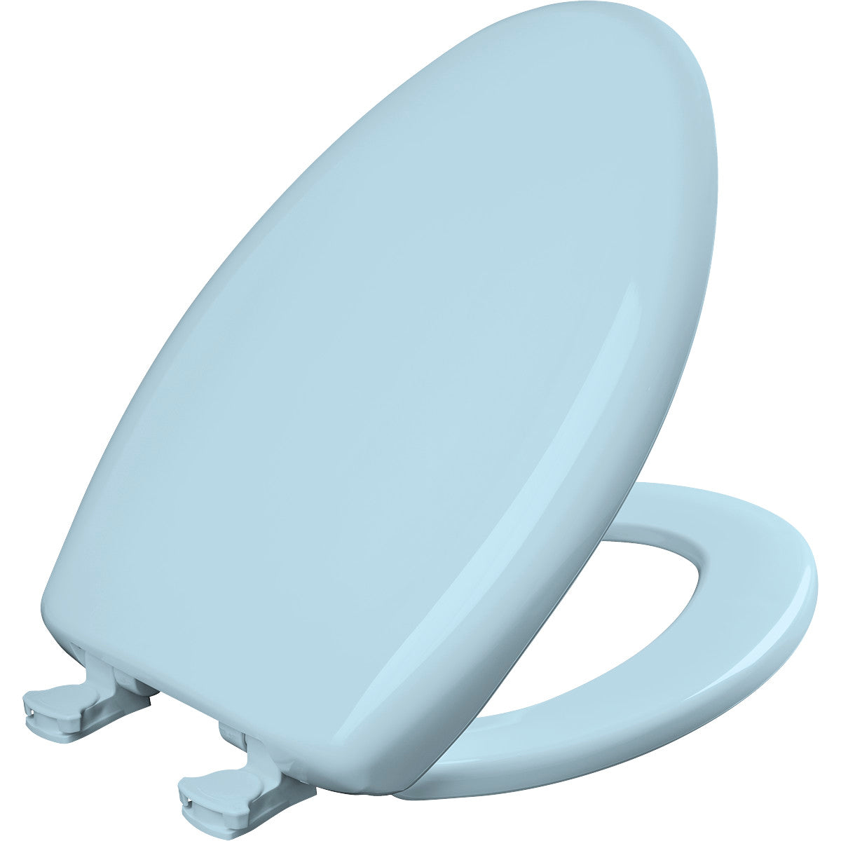 Bemis 1200SLOWT 464 Elongated Plastic Toilet Seat in Dresden Blue with STA-TITE Seat Fastening System, EasyClean and WhisperClose Hinge